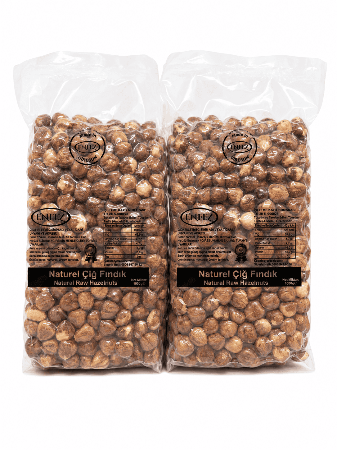 Çiğ Fındık İçi Natürel 1kg