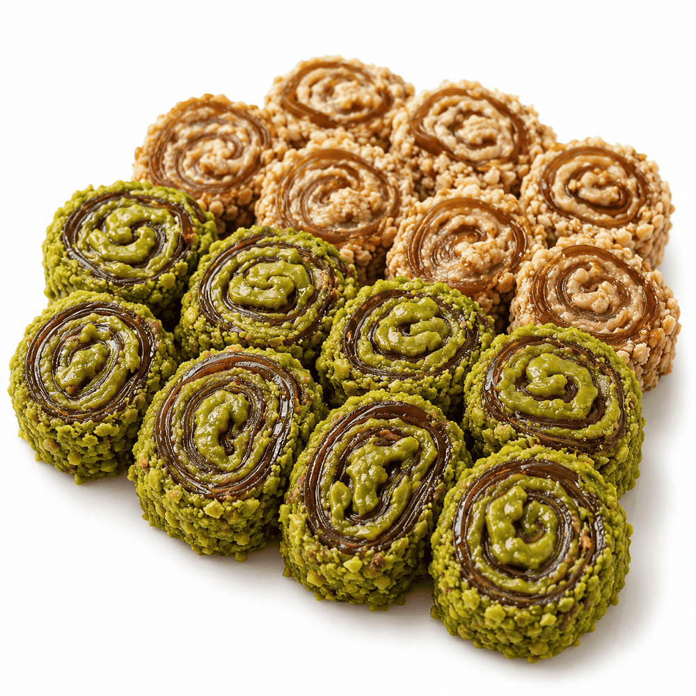 Fındıklı ve Antep Fıstıklı Karışık Pestil Sarma 450 GR