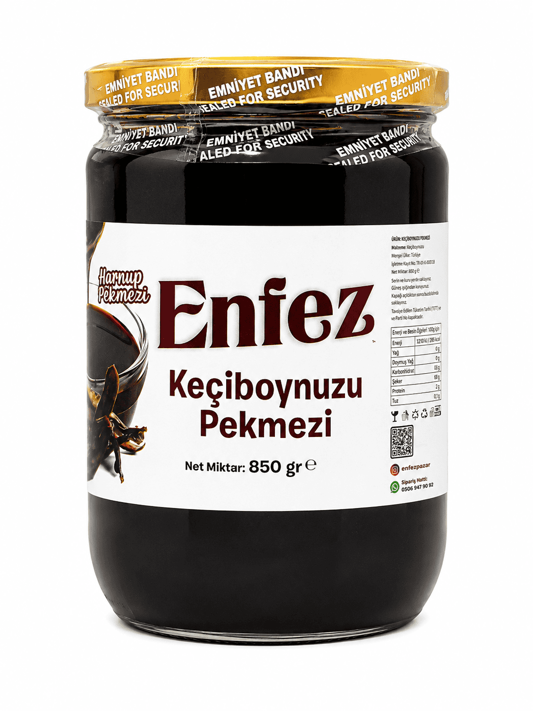 Keçiboynuzu Pekmezi 850 gr (harnup pekmezi)