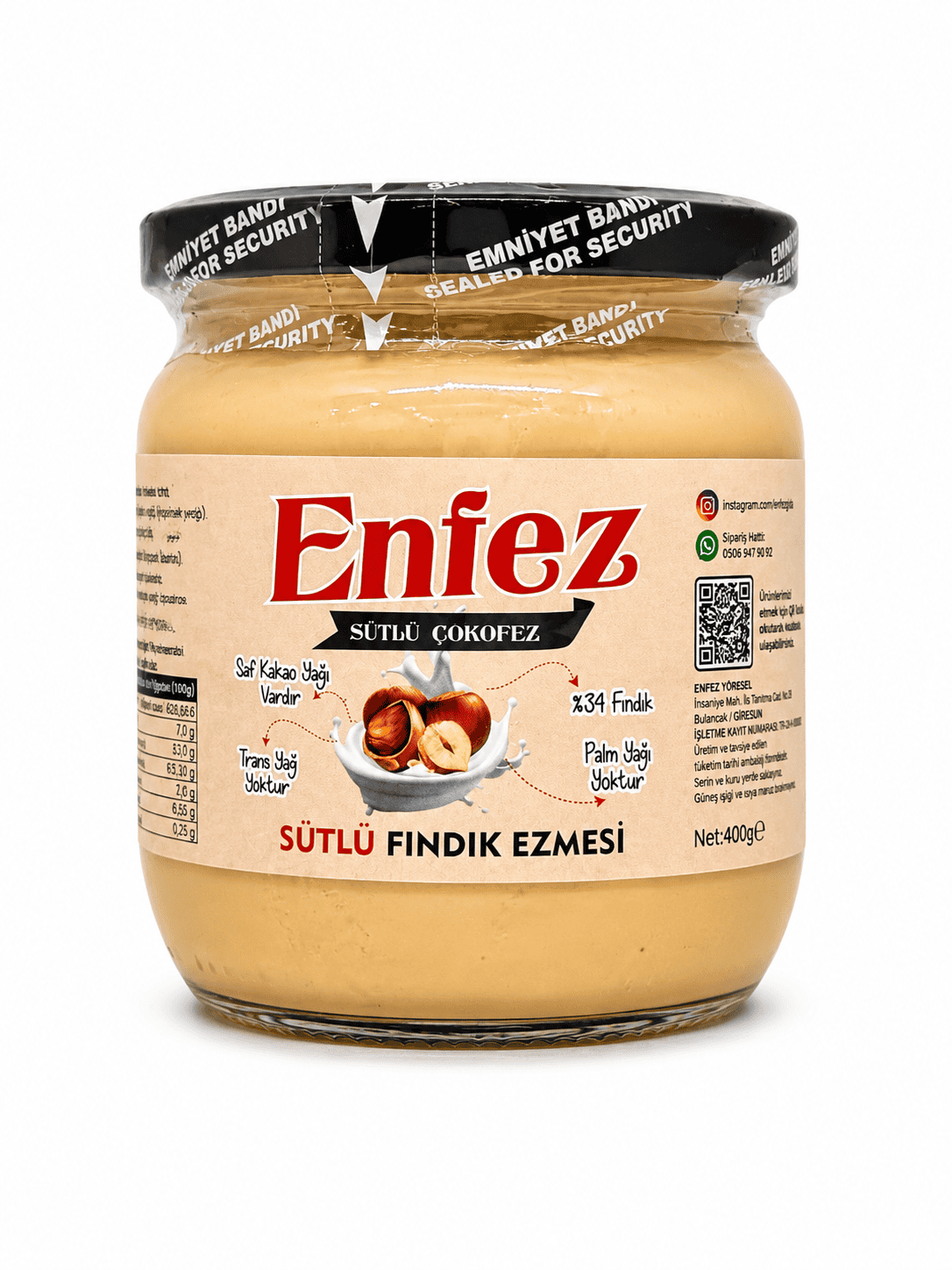 Sütlü Fındık Kreması 400gr